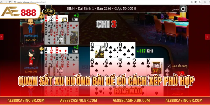 Quan sát xu hướng bài để có cách xếp phù hợp